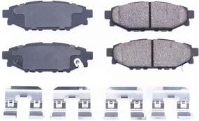 img 1 attached to 🔧 17-1114 Power Stop Z17 Rear Ceramic Brake Pads with Hardware