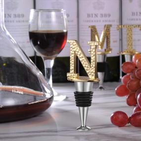 img 1 attached to Add Elegance And Utility To Your Parties With Miicol Monogram Wine Stoppers - Choose Your Initial From A To Z!