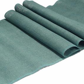 img 3 attached to Pack Of 10 BambooMN Vintage Burlap Table Runners In Steel Blue, 15" X 88", Ideal For Rustic Wedding, Bridal Shower, Bachelorette, And Graduation Party Table Decor And Decorations