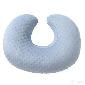 img 2 attached to 👶 Ultra-Soft Blackleaf Baby Minky Nursing Pillow Cover: Perfect Slipcover for Breastfeeding Moms - Fits Standard Infant Nursing Pillows (Baby Blue)