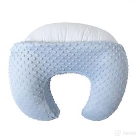 img 1 attached to 👶 Ultra-Soft Blackleaf Baby Minky Nursing Pillow Cover: Perfect Slipcover for Breastfeeding Moms - Fits Standard Infant Nursing Pillows (Baby Blue)