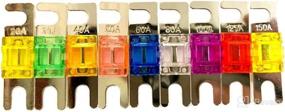 img 2 attached to 🔌 Automotive Marine Audio Video System Electronics Fuse Multipack - 20A, 30A, 40A, 50A, 60A, 80A, 100A, 125A, 150A - Mini ANL Fuse 9 Pack (Multipack)