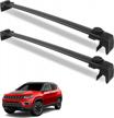 aluminum roof rack crossbars for 2017-2019 jeep compass with raised side rails - load capacity of 150 lbs - perfect for luggage, cargo, and bikes - compatible with autosaver88 crossbars logo