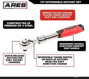 img 1 attached to ARES 42055 3-компонентный 72-зубчатый выдвижной храповик