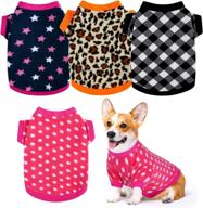 🐶 stay cozy this winter with pedgot's 4-pieced dog warm sweaters: cute polka dot, leopard star & plaid designs for small dogs and cats логотип