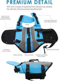 img 3 attached to 🐶 Extra Padded Reflective Dog Life Jacket: Safer Swimsuit for Water Safety