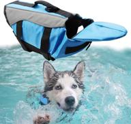 🐶 extra padded reflective dog life jacket: safer swimsuit for water safety логотип