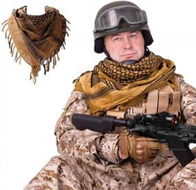 img 2 attached to Тактический шемаг арабской пустыни, кефия, шарф для мужчин и женщин, 43"X43