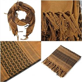 img 3 attached to Тактический шемаг арабской пустыни, кефия, шарф для мужчин и женщин, 43"X43