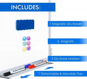 img 2 attached to 24X18 Inch Magnetic Whiteboard With Aluminum Frame - Perfect For Home & Office Use!
