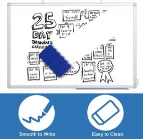 img 1 attached to 24X18 Inch Magnetic Whiteboard With Aluminum Frame - Perfect For Home & Office Use!