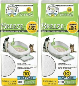 img 4 attached to 🐈 Tidy Cats Purina Breeze Cat Pads Refill Pack - 10 ct. Pouch - 2 Pouches: Convenient Litter Box Solution