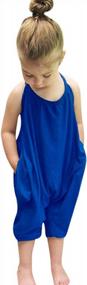 img 4 attached to EGELEXY Kids Baby Girls Sleeveless Romper Jumpsuit Harem Pant Trousers 2-8Y