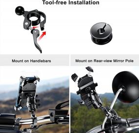 img 1 attached to Aluminium 1 Inch Handlebar Ball Base With Ram Ball Adapter For Bike Phone Mounts - IMESTOU 1 (2)