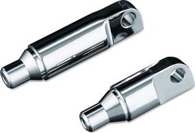 img 4 attached to 🏍️ Kuryakyn 8064 Chrome Motorcycle Foot Control Component: 2-1/2" Male Mount ISO Footpeg Extensions - 1 Pair