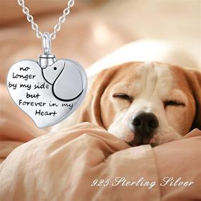 img 2 attached to 🐶 S925 Sterling Silver Dog Locket Necklace: Elegant Pet Cremation Jewelry for Women - Keepsake Dog Urn Necklace for Ashes