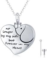 🐶 s925 sterling silver dog locket necklace: elegant pet cremation jewelry for women - keepsake dog urn necklace for ashes logo