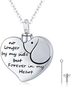 img 4 attached to 🐶 S925 Sterling Silver Dog Locket Necklace: Elegant Pet Cremation Jewelry for Women - Keepsake Dog Urn Necklace for Ashes