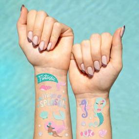 img 2 attached to Underwater Delight: 56 Glittery Mermaid Temporary Tattoos For Birthday Parties, Sea Creatures Favors, Ocean Animal-Themed Events, And Arts & Crafts - Xo, Fetti