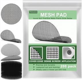 img 4 attached to 200 Pack Of 2 X 2 Inch Bonsai Pot Bottom Grid Mats With Hot Melt Edge - Mesh Pads For Flower Pots, Round Plant Hole Screens For Optimal Plant Drainage And Soil Retention
