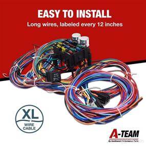 img 1 attached to 💡 12-Circuit Standard Universal Wiring Harness Kit for Muscle Car, Hot Rod, Street Rod - A-Team Performance XL Wire Cable