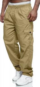 img 4 attached to Get Ready For Adventure With WATERWANG Men'S Cargo Pants: Durable And Efficient For Hiking, Fishing, And Travel