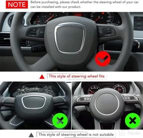 img 1 attached to 🚗 Усиленная Эмблема оформления обрамления декоративной наклейки на рулевое колесо автомобиля - Подходит для Audi A4 A5 A6 Q5 Q7.