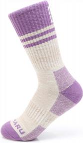 img 2 attached to Stay Comfortable And Dry On Your Outdoor Adventures With MIRMARU Women'S 5-Pack Hiking Socks - Moisture-Wicking Cushioned Crews