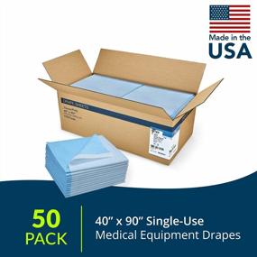 img 3 attached to Avalon Papers Single-Use Medical Equipment Drape, Blue, 40" X 90" (Pack Of 50) - Stretcher Sheet Or Treatment Table Coverr - Fluid And Barrier Protection - Tissue/Poly - Medical Supplies (359)
