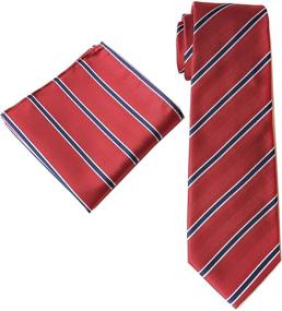 img 3 attached to 👔 Stylish Handcrafted Necktie with Matching Pocket Square