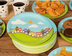 img 3 attached to 80-Count Disposable Paper Plates for Boy's Party - Appetizers, Lunch, Dinner, Desserts - Ideal for Kids Birthdays - 9 x 9 Inches