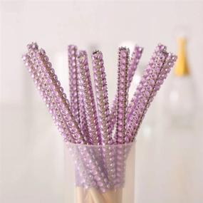 img 1 attached to Quotidian 6-Inch Bamboo Candy Apple Sticks With 24Ct Rhinestone Bling, Perfect For Cake Pops, Chocolate And Caramel Apples, Buffet Parties, Favors, And Candy Making In Trendy Pink Color