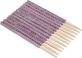 img 2 attached to Quotidian 6-Inch Bamboo Candy Apple Sticks With 24Ct Rhinestone Bling, Perfect For Cake Pops, Chocolate And Caramel Apples, Buffet Parties, Favors, And Candy Making In Trendy Pink Color