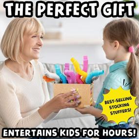 img 2 attached to Engaging Pop Tubes For Kids: Perfect Stocking Stuffers & Easter Basket Fillers - 6 Large Tubes To Brighten Up Your Child'S Holidays