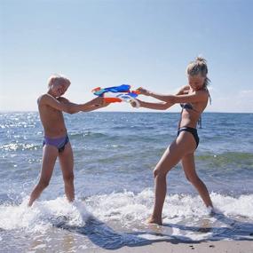 img 3 attached to Дайте волю летнему веселью с водяным пистолетом MOZOOSON 3X для детей и взрослых - идеально подходит для вечеринок у бассейна и водных боев на пляже!
