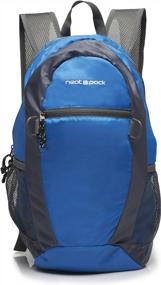 img 4 attached to 🎒 NeatPack 20L Foldable Nylon Backpack with Security Zippers - Durable Daypack in Blue