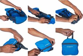 img 1 attached to 🎒 NeatPack 20L Foldable Nylon Backpack with Security Zippers - Durable Daypack in Blue