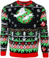 официальный рождественский джемпер охотников за привидениями - унисекс вязаный уродливый свитер в подарок для мужчин и женщин логотип