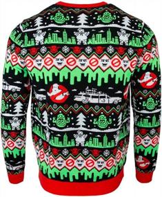 img 3 attached to Официальный рождественский джемпер охотников за привидениями - унисекс вязаный уродливый свитер в подарок для мужчин и женщин
