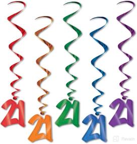 img 1 attached to Vibrant and Dazzling: 21 Whirls (assorted colors) Pack of 5