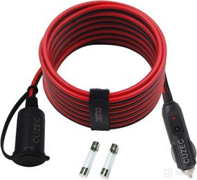 img 4 attached to 🔌 CUZEC 12V/24V 12ft / 3.66m 14 AWG Heavy Duty Extension Cord with Cigarette Lighter Plug Socket: Reliable Power Accessory for Vehicles and Outdoor Use