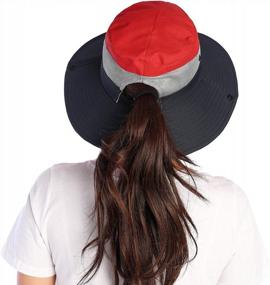 img 3 attached to Women'S Sun Hats With Wide Brim, Mesh, Boonie Style - Perfect For Beach, Fishing & UV Protection