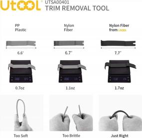 img 2 attached to 19Pcs UTOOL Trim Removal Tool Set Including Plastic Trim Tool, Fastener Clip Remover, Clip Pliers, Radio Removal Keys, Tire Cleaning Hook, Eva Organizer - Optimized For Car Panel Removal, Black