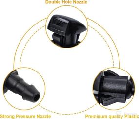 img 3 attached to Cheriezing Front Windshield Washer Nozzles Wiper Spray Kit - Single Hole for Sienna & Solara (2003-2010) - 2pcs Set, 85381-AE020