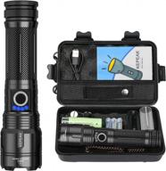 kepeak rechargeable led tactical flashlight - 10000 lumens super bright, waterproof & zoomable for camping, hiking & emergency logo
