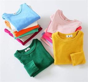 img 3 attached to 👧 Active Toddler Comfort Sleeve T-Shirt for Girls' Clothing at Niyage