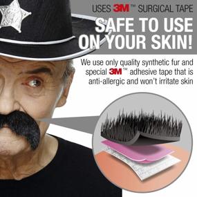 img 1 attached to Self Adhesive Fake Mustache Set - Assorted Mix Of Novelty Value Pack With 6Pcs. False Facial Hair For Better Style Statement