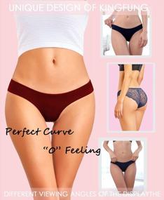 img 2 attached to 3-6 Pack Women'S Seamless Bikini Underwear: Kingfung Half Back Coverage Panties