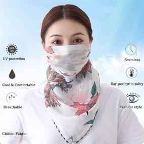 img 1 attached to 🧣 Chiffon Bandanas for Women: Protective Accessories for Outdoor Activities - Scarves & Wraps