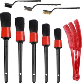 img 4 attached to Amiss 9 Pieces Car Detailing Brush Set